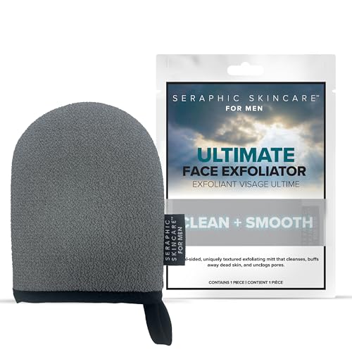 Ultimate Facial Exfoliating Mitt for Men, Face Washcloth &amp; Skin Remover
