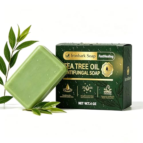 Ironbark Soap Ironbark Antifungal Soap Bar with Tea Tree Oil Natural Soaps Deep Cleansing & Gentle Care for Face & Body (1PCS)
