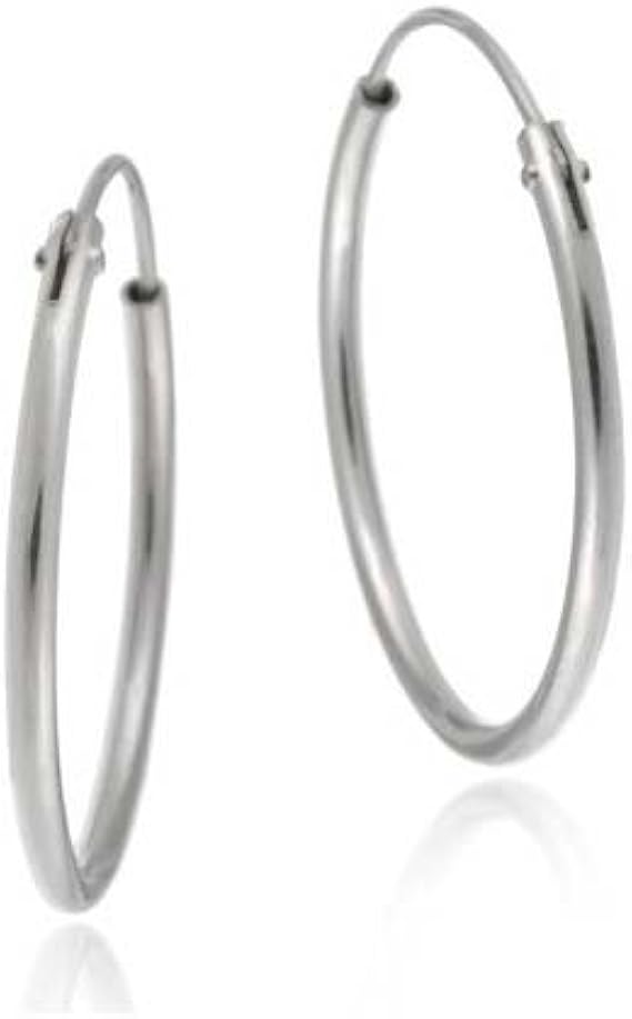 Sterling Silver Hoops/ Hoop Earrings Clothing, Shoes & Jewelry