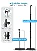 Round Base Microphone Stand, Bietrun Heavy Duty Adjustable Metal Mic Floor Stand for Singing/Church/Stage with 2 Universal Mic Clip, 3/8'' to 5/8''Adapter, for Shure SM7B/SM58/Samson Q2U/Podmic＆More #3