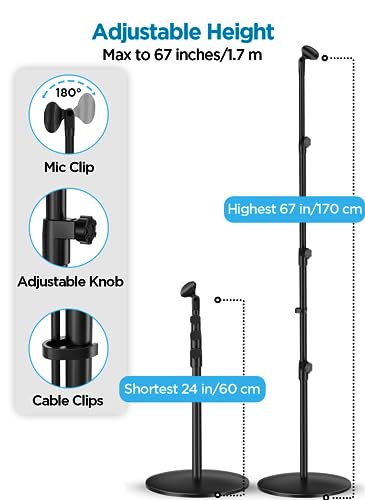 Bietrun MZJ08 Round Base Microphone Stand thumb #3