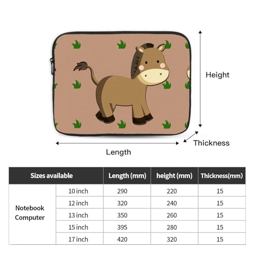 Cartoon Donkey Laptop Sleeve Case 15 Inch Suitable For Notebook Computer Tablet Traveling Carrying Simple Case4