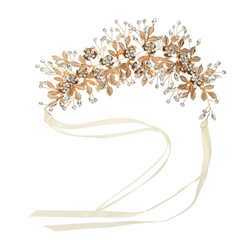 Peineta de novia con cristales y set de tiara floral para regalo de pedida