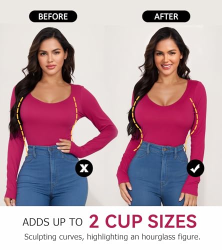 DotVol Women's Deep Plunge Push Up Low Cut Thick Padded Underwire Everyday Bra4