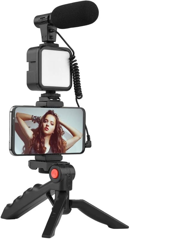 SELLWARD Camera Video Recording Vlogging Kit for Video Making, Mic, Mini Tripod Stand, LED Light & Phone Holder Clip for Making Videos Podcasting (B0DBLWWZL3) Amazon Price History, Amazon Price Tracker