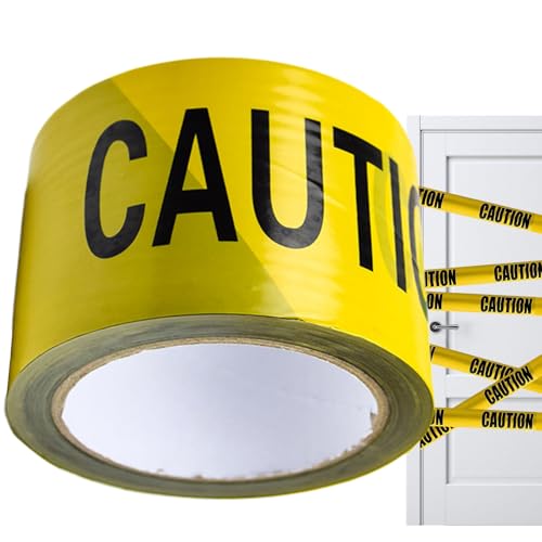 Rollo de cinta de precaución amarilla de 7,5 cm de ancho x 30 m de ancho x 98,4 pies cinta de seguridad para marcar el suelo, tiras de resistencia negras y amarillas para gimnasios, zonas peligrosas