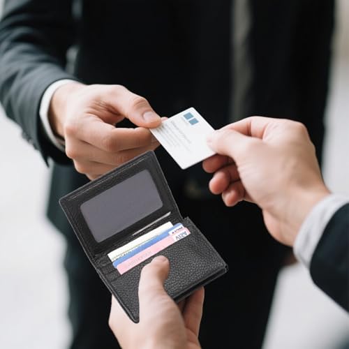 Luxury Business Card Holders for Men and Women Large Capacity Business Card Holder with Credit Card Slots Premium Case for Business Daily Use Mens Credit Holder Stylish Durable Wallet4