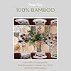 Bambu Pack of 8-9 Inch Disposable Bamboo Plates Fancy, Biodegradable Eco Friendly Products, Bamboo Disposable Plates for Party, Weddings, and Events, Great For Any Occasion, Compostable Plates