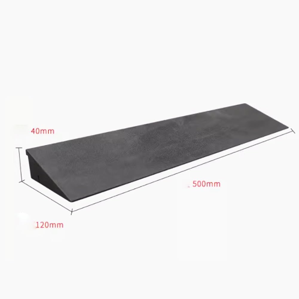 Rampa De Acceso De Goma, Rampa Umbral De Puerta 1-6cm Alto, Rampas De Acera, Rampa De Bordillo Interior Para Robot Aspirador, Silla De Ruedas(50 * 14 * 5cm/(19.7 * 5.5 * 2in))