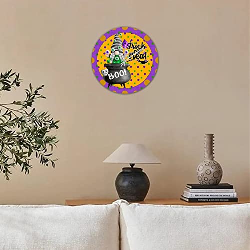 Horloge Trick or Treat en bois d'Halloween, idee cadeau originale pour la maison