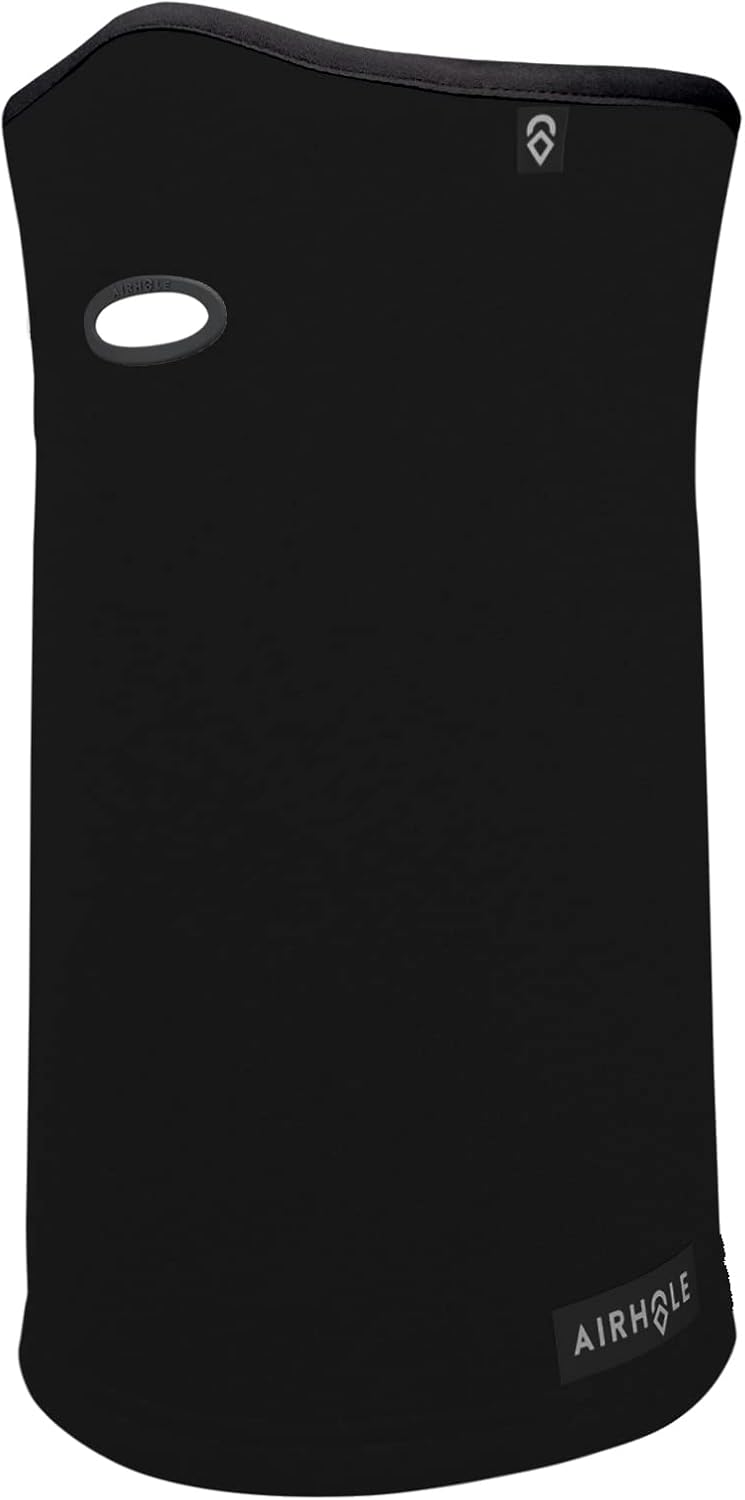 Airhole Unisex Airtube Ergo Polartec - Power Stretch Pro Cold Weather Facemask - Black (Polartec) | Small/Medium