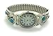 Mens Ladies 35mm Turquoise Western Stretch Elastic Band Fashion Watch with Stones Wincci