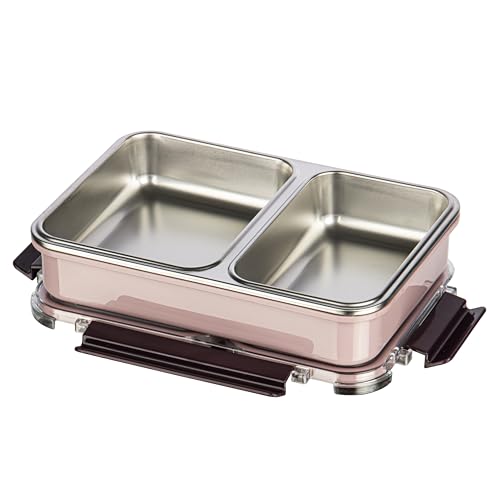 Image of Polyset Munch Mate 800 2 PARTITION - Turkey Beige Compartment Stainless Steel Lunch Box, Leakage Proof Lunch Box for School Kids and Adults Pack of 1 800ml
