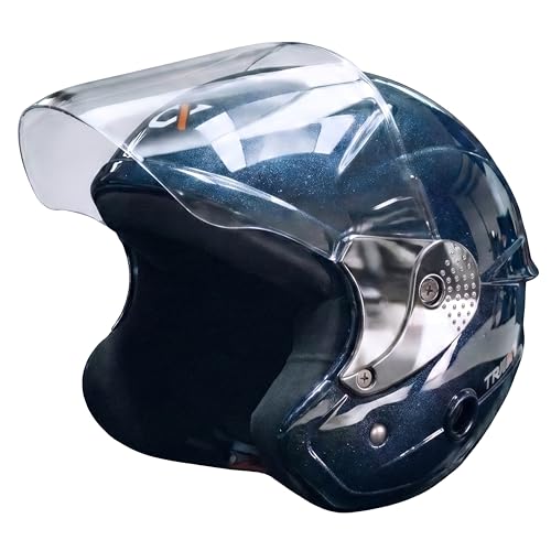 Image of Cortex TRIGER Half Face Helmet Glossy Finish with Scratch Resistant Polycarbonate Visor, Hard ABS Shell Helmet for Men and Women | Clear Visor, Lightweight