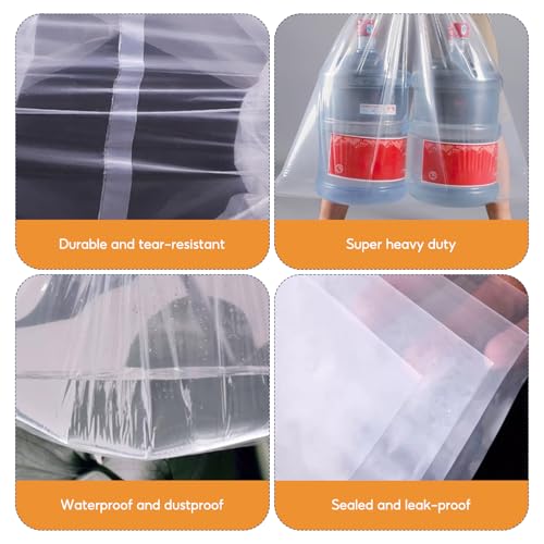 Bolsas de almacenamiento de plástico transparente de 100 x 150 cm resistentes 4