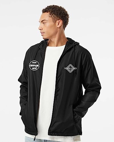INK STITCH Unisex Exp54lwz Custom Embroidery Logo Texts Lightweight Windbreaker Zip Jackets2