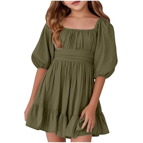 Robe d'été pour fille à fleurs idéale pour l'école et l'aire de jeux en plein air