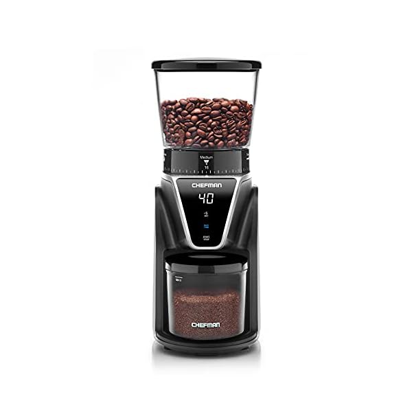 Chefman Conical Burr Coffee Grinder, Create The Boldest & Most