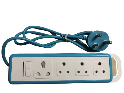 anchor by panasonic spike guard 22067, 4 sockets, 16a, 240v (white & blue)
