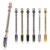 6-Pack Mini Spoons Metal Tiny Shovels 3-Inch Small Medicine Spoon for Home Kitchen Spices, Necklace Charms Pendants DIY Craft Making (Skull, Multicolor)