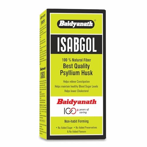 Baidyanath Asli Ayurved Isabgol - Psyllium Husk Powder - 200 Grams | Effectively Relieves Constipation | Rich Source Of Dietary Fiber Supplement For Digestion