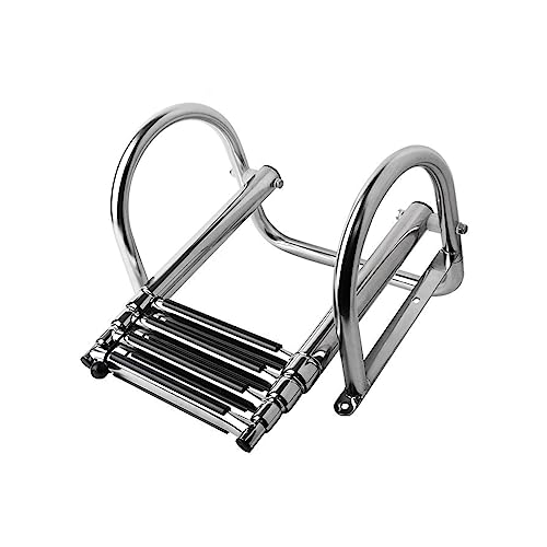 Échelle de quai pliante en aluminium 4 marches pour bateau et ponton marine
