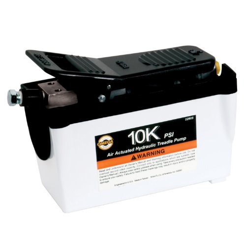 Image of Omega 22905 Black 10,000 PSI Air Actuated Hydraulic Treadle Pump