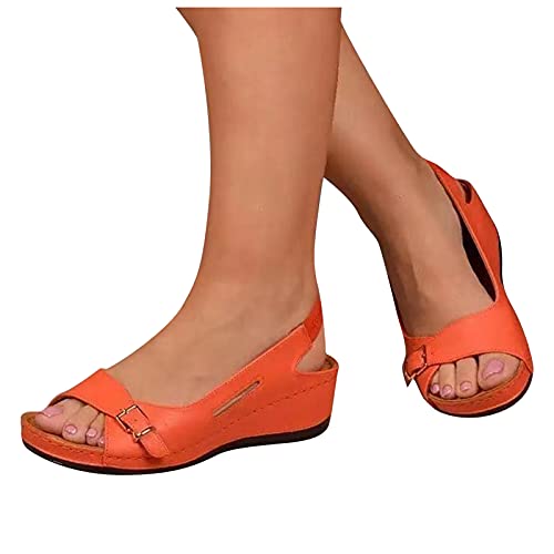 Keilsandalen Damen Orthopädische Sandalen Damen Elegant Absatz Sandale...