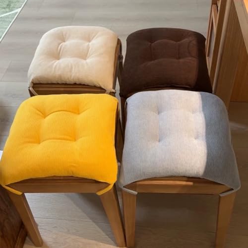 Cojín de asiento cuadrado de pana de 45x150 cm con lazos antideslizantes para hogar y oficina 4