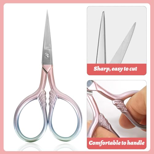 Household Embroidery Scissors, 3.6" Small Paper Scissors for Crafts Thread Cutting - Image 3