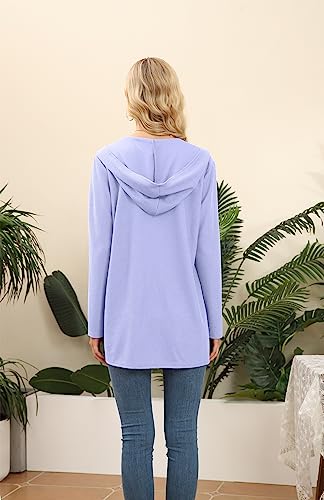 Image of VIISHOW Womens Lightweight Casual Hoodie Cardigans Open Front Waffle Knit Long Sleeve Outwear Coat with Pockets