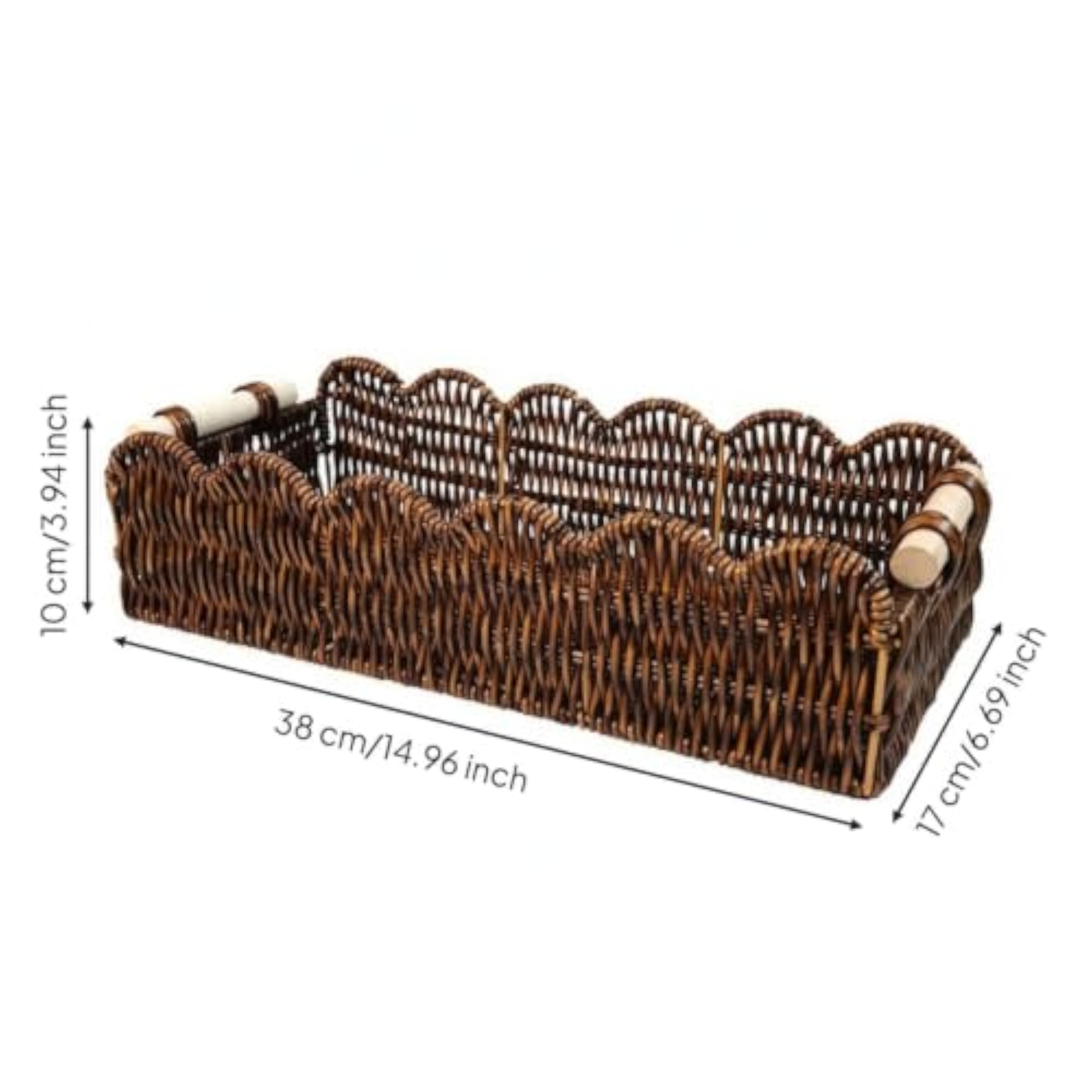 Multipurpose Rattan Style Tray, Lightweight Design