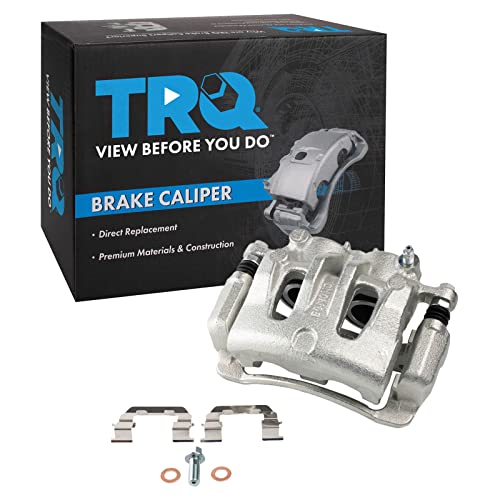 Image of TRQ Front Left Brake Caliper w /Bracket Drivers Side