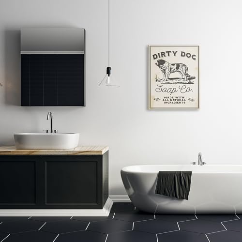 Image of Stupell Industries Dirty Dog Soap Co Vintage Sign Oversized Stretched Canvas Wall Art, Proudly Made in USA