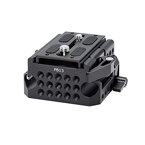Image of Nitze PB13 15mm LWS Baseplate w Rod Rail Clamp /QR ARCA Plate for DSLR Camera Shoulder Support Stabilizer Rig Z Cam E2 /Komodo /BGH1 Cage