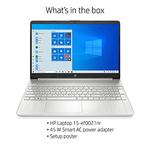 Notebook HD HP de 15 polegadas, 8 GB de RAM, SSD de 256 GB, Windows 10 Home, 15-15.99 inches