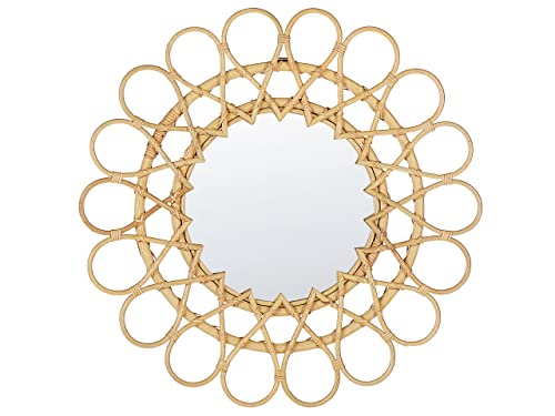 Atmosphera Sonnenspiegel Aus Rattan - 50cm Durchmesser In Beige