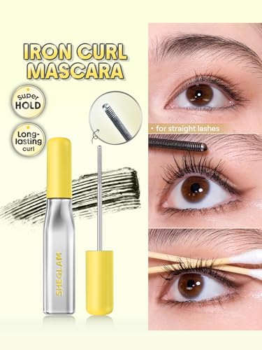 Image of SHEGLAM Lashlighter Iron Curl Mascara Straight Lashes Long-lasting Lengthening Waterproof