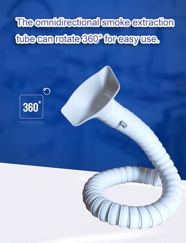 75MM Industrial Smoking Duct - 5.9FT Bamboo Arm for Fume Extraction & Dust Removal, Ventilation Exhaust Pipe, Perfect for Welding & Industrial Applications