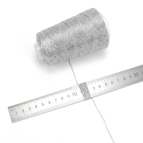 Image of Metallic Crochet Thread, 80g Lurex Yarn for Charms (Sliver)