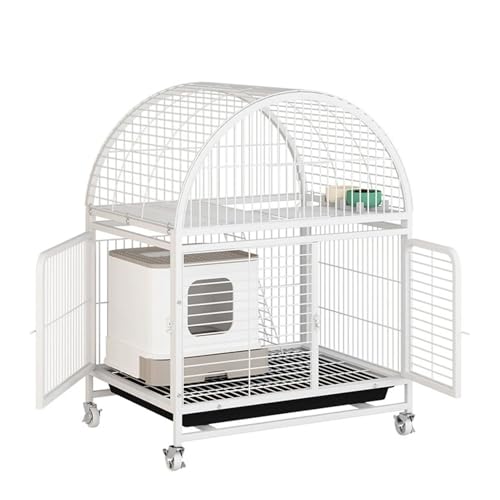 Cage d'intérieur pour chats pliable pour salon et terrasse ombragée