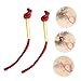 Yardwe 3-Pack Outdoor Fire Rope Waxed Red for Camping Starter Weatherproof Aluminum Alloy Sleeve Easy to Use Perfect for BBQ Grilling