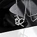 Medsor Singer Necklace Stainless Steel Love Pendant Heart Signature Jewelry