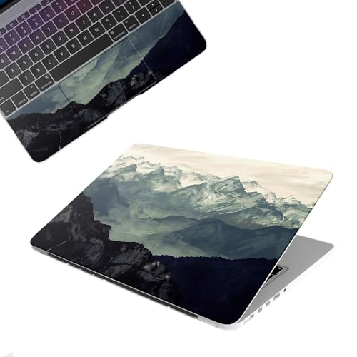 Image of Galaxsia Hilly Scene Top+Wrist Pad Vinyl Laptop Skin /Sticker /Cover Upto 15.6 Inches Laptops Laminated-Removable-HD Quality Compatible for Hp-Dell-Sony-Lenovo-Asus etc.(15x10 Inches)