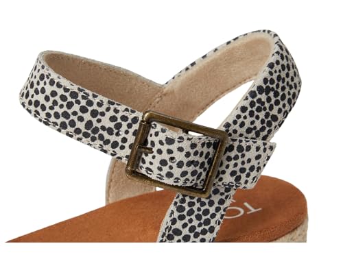 Image of TOMS Women's Diana Wedge Heel Sandal, Leather Upper, Rope-Wrapped Midsole, Adjustable Strap, Buckle, OrthoLite Insole