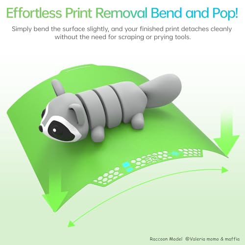 Image of BIQU CryoGrip Pro Glacier Build Plate for Bambu-Lab 3D Printers | X2D P2S P1S P1P X1C X1E A1, Firm Adhesion, Double-Sided Spring Steel Sheet, 257x257mm, Green