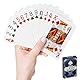 WUGAUWOR wasserdichte Spielkarten, Kunststoff Spielkarten, Kartenspiel, Poker Karten Spiele Wasserfeste Spielkarten für Camping Spiele, Playing Cards für Blackjack Bridge Kartenspiele, 1 Deck, Blau