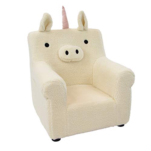 Critter Sitters White Unicorn 20-In. Plush Animal Shaped Mini Chair (Csunichr-Wht) #TOP6