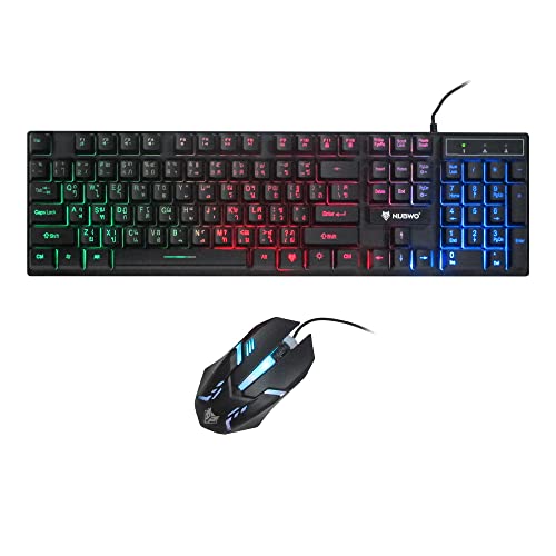 Image of NUBWO NKM-623 SAVITAR Gaming Keyboard and Mouse Wired Set (Black)