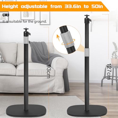 AKOZLIN Metall Projektorhalterung, 360° drehbare Projektorhalterung, höhenverstellbar, verdeckter L-förmiger Bodenständer (Sofa-Stand-Projector-N)